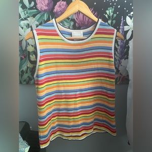 Vintage Designers Originals 100% Cotton Sweater Vest In Size Large